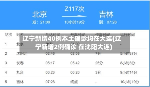 辽宁新增40例本土确诊均在大连(辽宁新增2例确诊 在沈阳大连)