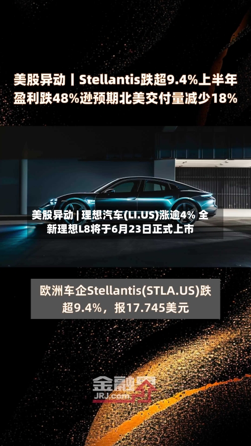 美股异动 | 理想汽车(LI.US)涨逾4% 全新理想L8将于6月23日正式上市