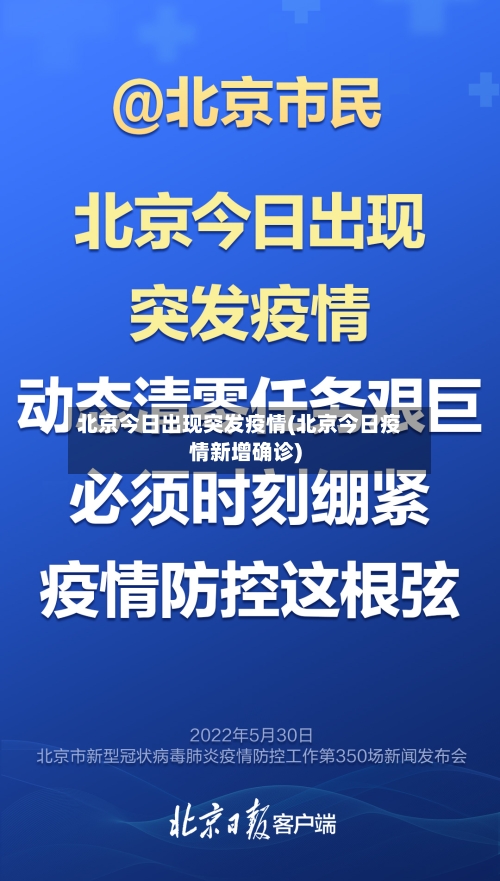 北京今日出现突发疫情(北京今日疫情新增确诊)