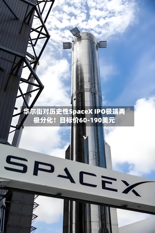 华尔街对历史性SpaceX IPO极端两极分化!目标价60-190美元-第3张图片