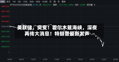 美联储，突变！霍尔木兹海峡，深夜再传大消息！特朗普最新发声-第2张图片