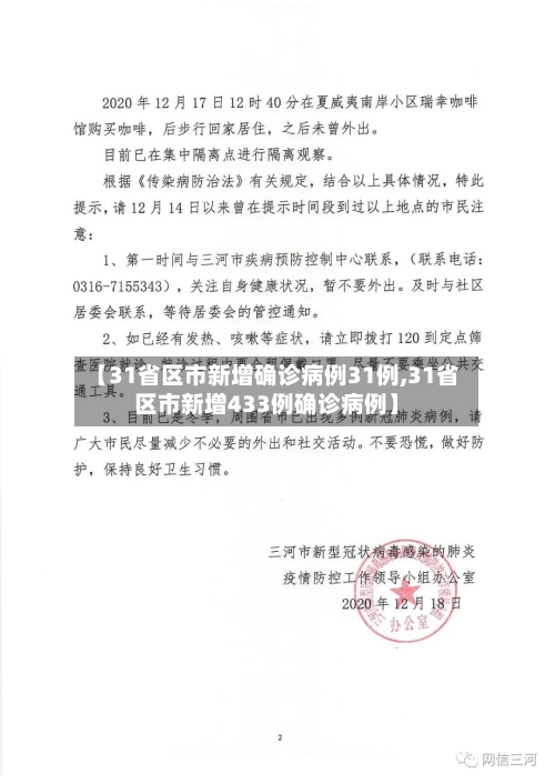 【31省区市新增确诊病例31例,31省区市新增433例确诊病例】-第2张图片