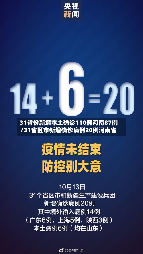 31省份新增本土确诊110例河南87例/31省区市新增确诊病例20例河南省-第2张图片