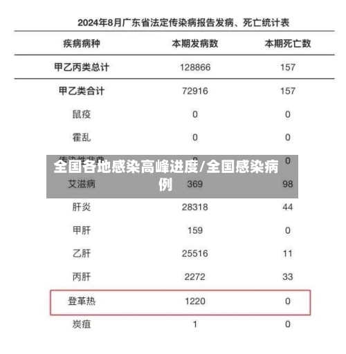 全国各地感染高峰进度/全国感染病例