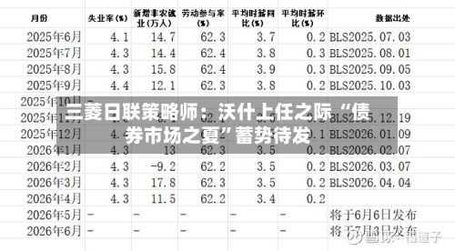 三菱日联策略师：沃什上任之际 “债券市场之夏”蓄势待发-第3张图片
